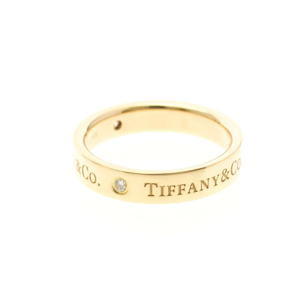 TIFFANY 18k Gold Diamond Ring - Picture 2 of 9